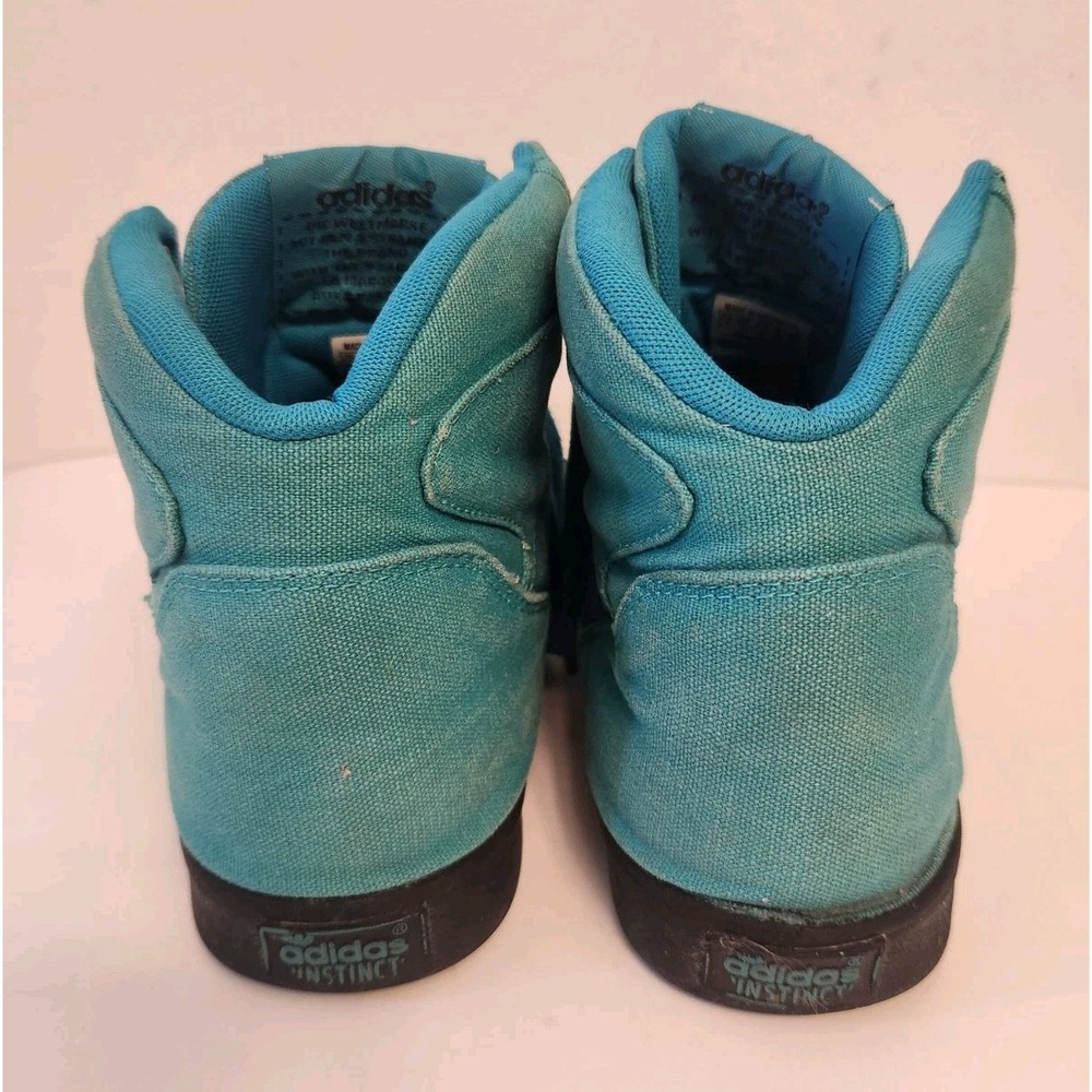 Adidas Originals Instinct Mid Rst Retro Adidas Sneakers Size 11.5 Teal Canvas - Picture 5 of 13